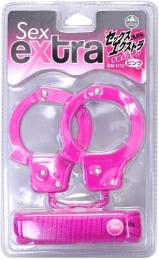 NipporiGift "Sex Extra Pink" Handcuffs and Rope SM Basic Set