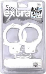 NipporiGift "Sex Extra White" Handcuffs and Rope SM Basic Set