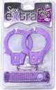 NipporiGift "Sex Extra Purple" Handcuffs and Rope SM Basic Set